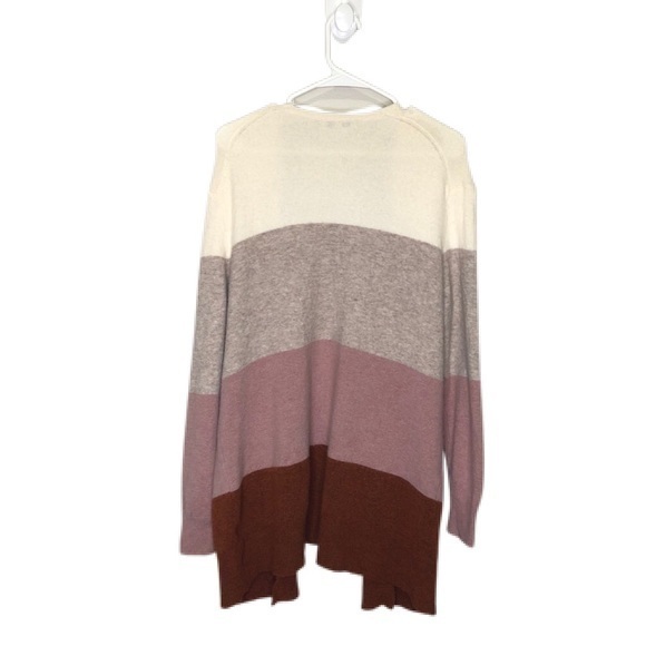 Madewell Color-block Long Open Front Sweater - Picture 8 of 12